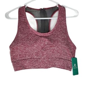 NWT KAPION MAROON RACERBACK SPORTS BRA